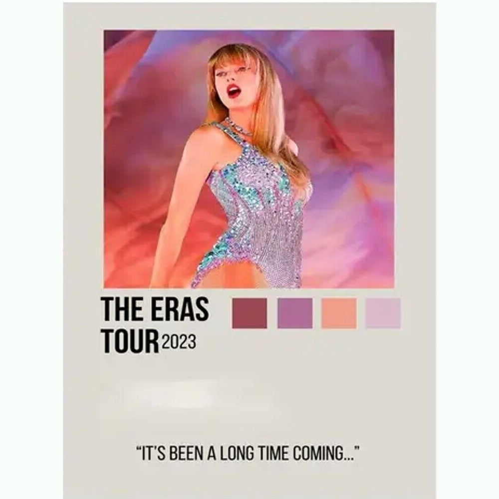 Taylor Swift The Eras Tour 2023 Color Canvas Print 12" X 16" NEW! Style Your Walls